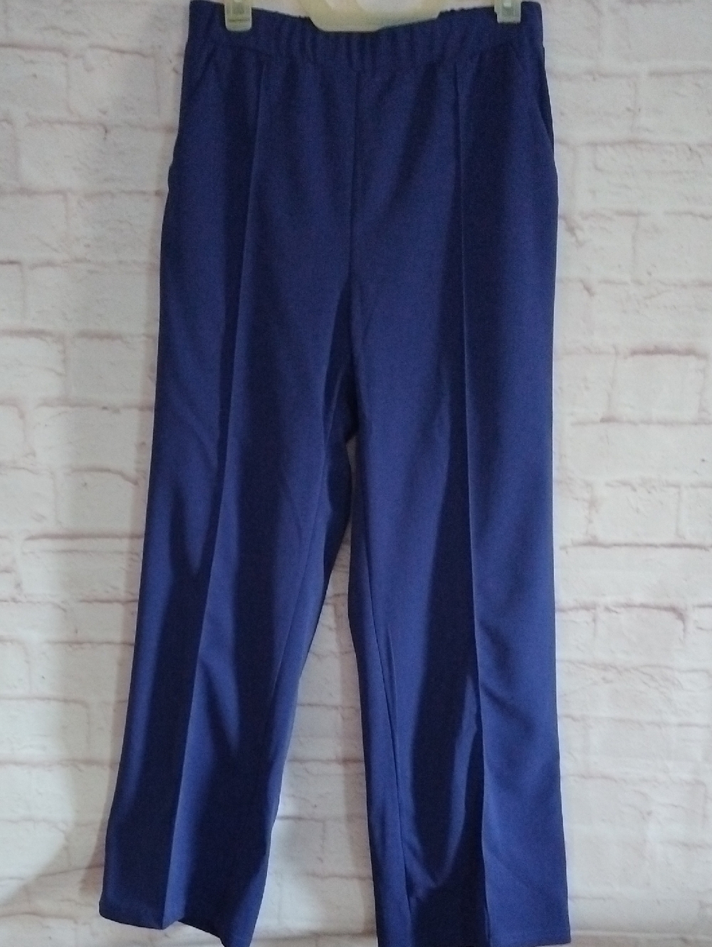 Women's Elastic Waist Straight-Leg Pants - Blue